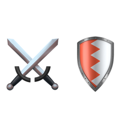 ⚔🛡 Emoji Domain iOS rendering